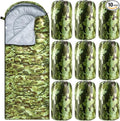 Tranqun 10 Packs Sleeping Bags Bulk for Adults Homeless Sleeping Bag Liner Waterproof Cold Weather for Charity Homeless Camping Hiking Backpacking Outdoor Activities