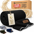 100% Wool Blanket - Premium Ultra-Soft &amp Warm Twin 62x 84 Large Size Blanket for Couch Bed Home Camping &amp Outdoors