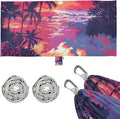 Tropical Hawaiian Beach Outdoor Hammocks with Hanging Rope Hanging Hammock for Outside Beach Patio Garden