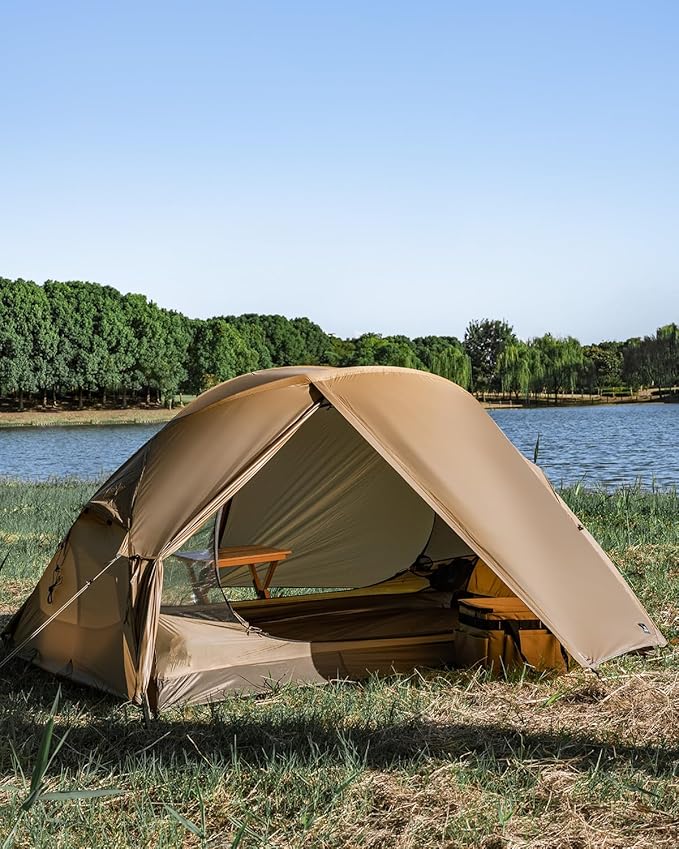 MC TOMOUNT Backpacking Tent Ultralight Nylon 1-2 Person Tent 3.3lbs-4.4lbs for Hiking Camping