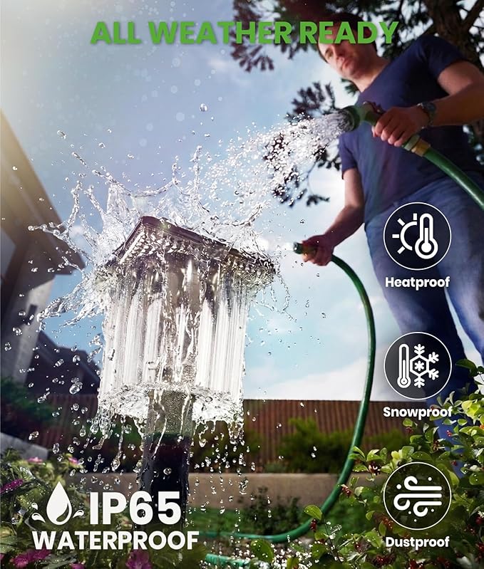 Super Bright Solar Pathway Lights 4 Pack Adjustable Warm &amp Cold Solar Lights Outdoor Waterproof IP65 Auto On/Off Outdoor Decor Light for Garden Landscape Path Yard Patio Driveway