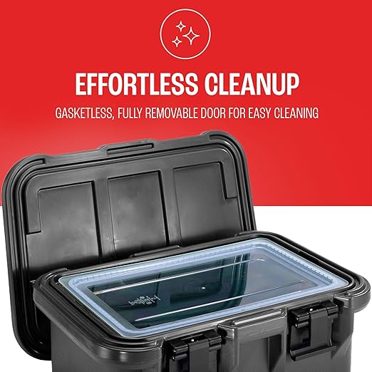 Cambro Insulated Food Pan Carrier - 6 Inch Deep Hotbox and Food Warmer for Catering &amp Transport - Top Load S-Series (Black)