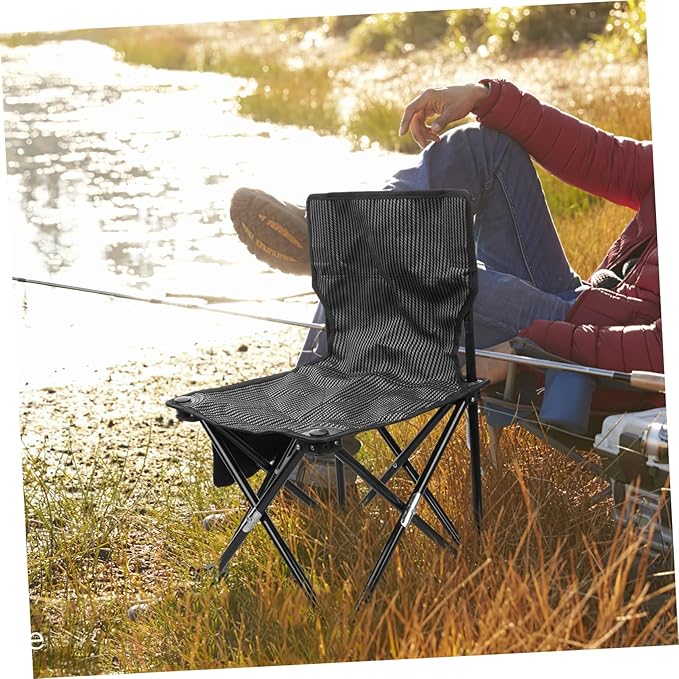 Collapsible Stool Oxford Fabric Portable Easy to Set up Perfect for Hiking BBQ Fishing