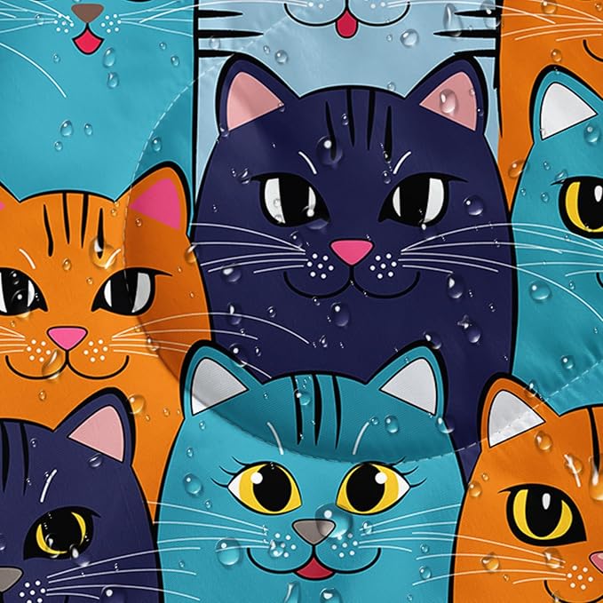 Axolotl Colorful Cats 3 Season Sleeping Bag for Kids Girls Teens - Warm and Cool Weather Pet Animal Theme Waterproof Lightweight for Traveling Outdoors Camping Equipment