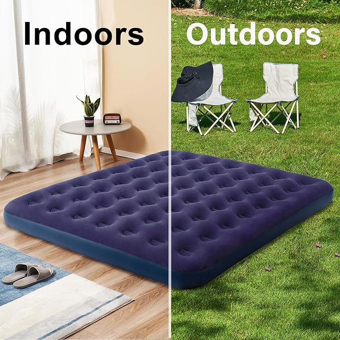 King Size Air Mattress Inflatable Bed for Camping and HomeBlow Up Mattress Sleeping Pad