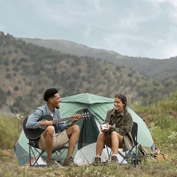 Folding Camp ChairsCollapsible Anti-Slip Padded Oxford Cloth Stool for Beach Hiking Fishing PicnicCarry Bag IncludedSmall
