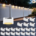 SOLPEX Solar Fence Lights Outdoor 20 Pack Solar Step Lights Waterproof Led Solares Light for Outdoor Stairs Deck Fence Yard Patio and Balcony(Warm White)