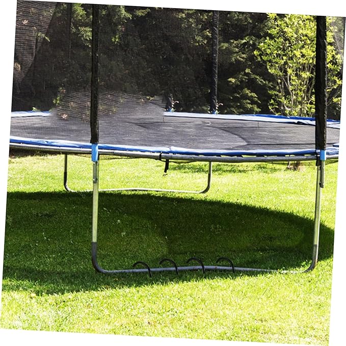 4pcs U Shaped Iron Tent Stakes Durable Ground Anchors for Camping Trampolines and Outdoor Activities Heavy Duty Wear Resistant Easy to Insert Hard Soil
