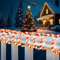 Toodour Christmas Candy Cane Lights 50ft 360 LED Candy Cane Rope Lights Outdoor with 8 Modes Connectable Timer Waterproof White &amp Red Christmas Light for Garden Patio Bedroom Party Xmas Decor