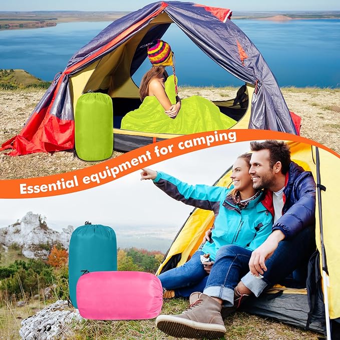 Macarrie 6 Pack Bulk Sleeping Bags for Homeless Donation 0 Degree Waterproof Sleeping Bags with Compression Sack for Adults Winter Cold Weather Care Camping Hiking Emergency
