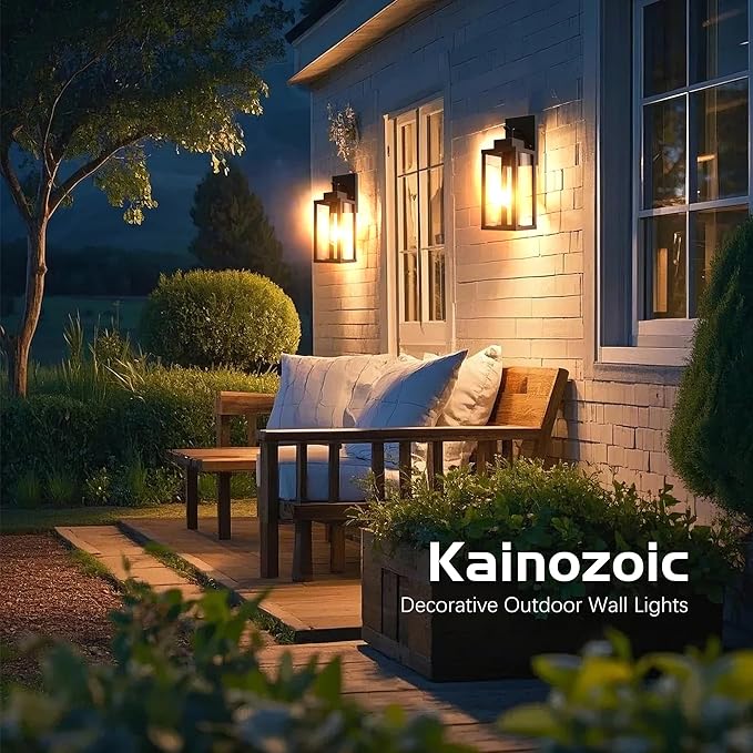 Outdoor Wall Light Fixtures Anti-Rust Porch Lights Outdoor Waterproof Exterior Lighting Fixtures Wall Lantern for Patio Front Door Garage