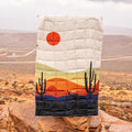 Versatile Packable Outdoor Camping Blanket Puffy Blanket Primaloft® Insulation Warm Durable Lightweight Waterproof Oversize Beach Stadium and More! 55x80 (Desert)