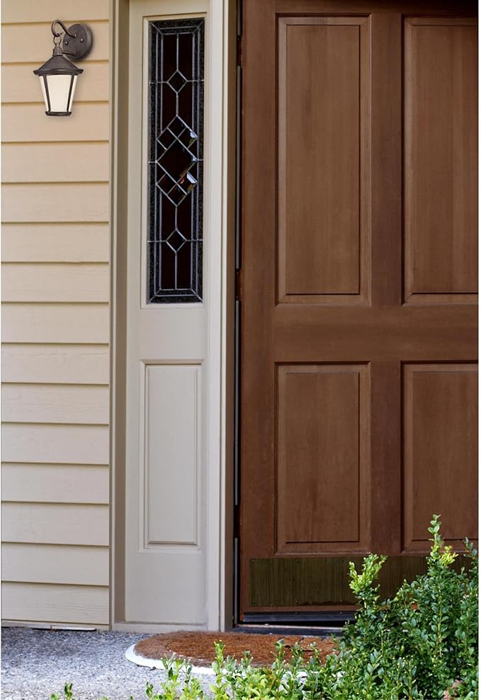 Westinghouse 6204100 Darcy One-Light LED Outdoor Wall Fixture Victorian Bronze Finish with Amber Frosted Glass