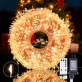 Dailyart Fairy Lights Plug in 2000 Led Twinkle String Light with Remote 130Ft Waterproof 8 Modes Warm Cluster Lights with Timer for Bedroom Wreath Window Wedding Christmas Tree DecorationGold Wire