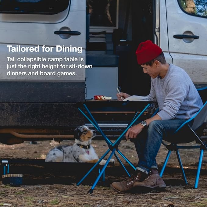 Helinox Café Table Dining Height Portable Camping Table Coyote Tan