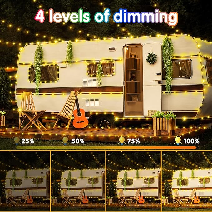 XURISEN 403FT 1000 LED String Lights Outdoor Green Wire Christmas Lights 8 Modes &amp Timer Waterproof Fairy Lights Plug in for Party Wedding Yard Garden Indoor/Outdoor Decorations(Warm White)