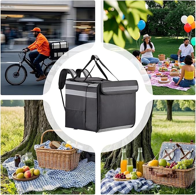 Professional Pizza Carrier Backpack POLYETHYLENE Spume Insulation Aluminum Layer for Temperature Conservation Insulated Pizza Pack