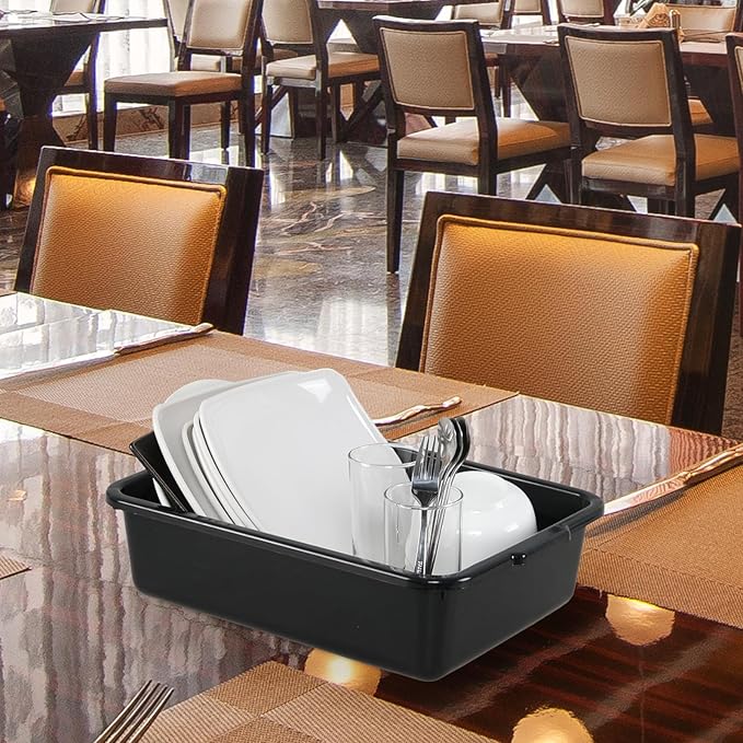Asking 5 Pack 8 L Small Commercial Bus Tubs Plastic Restaurant Bus Box Black
