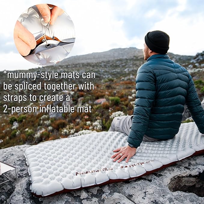 Naturehike Ultralight Insulated Sleeping Pad - R5.8 Insulated Inflatable Sleeping Pad 3.1in Thickened Portable Compact Backpacking Sleeping Mat for Camping Hiking Climbing with Inflatable Bag
