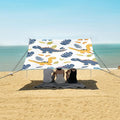 Dinosaur Seamless Pattern Camping Sun Shelter Beach Tent Portable Beach Sun Shade Outdoor Canopy for Camping Trips Fishing Picnic