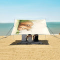 ALAZA Cute Bull Calf Yak Ladybug Beach Tent Sun Shelter UPF50+ Protection Beach Shade Canopy w/ 4 Sandbags for Outdoor Camping Fishing Backyard Fun Picnic 10x9 ft