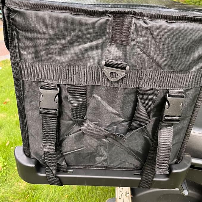 SA&ampMC Pizza Food 62L Delivery Bag Bundle with Rear Plastic Rack for Motorcycle Delivery Drivers