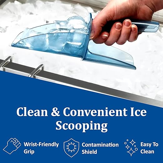 San Jamar SI9500 Polycarbonate Saf-T-Scoop Only 64oz to 86oz for Ice Machine Blue