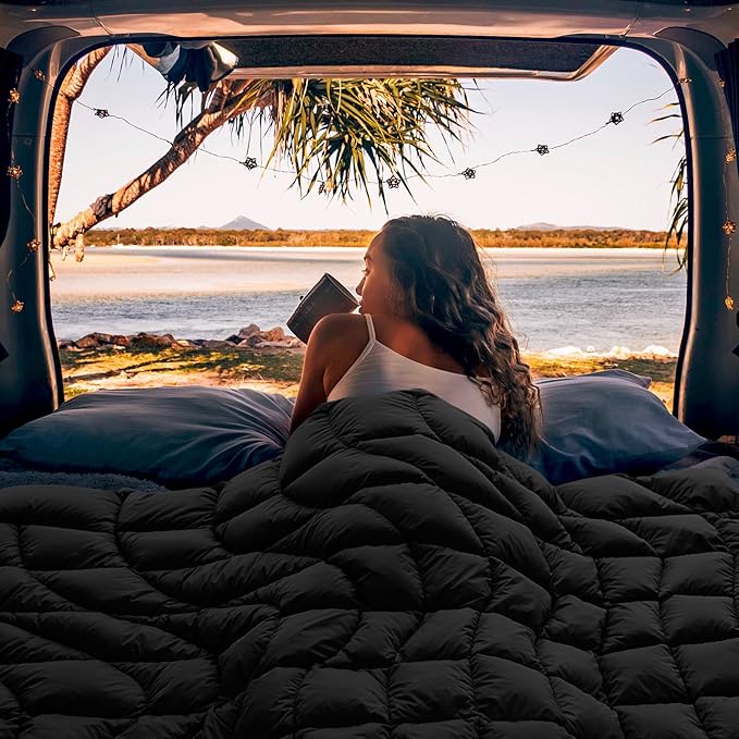 Camping Blanket Puffy Blanket Lightweight Windproof Water Resistant for OutdoorsHiking BackpackingBeachCarPicnicStadium