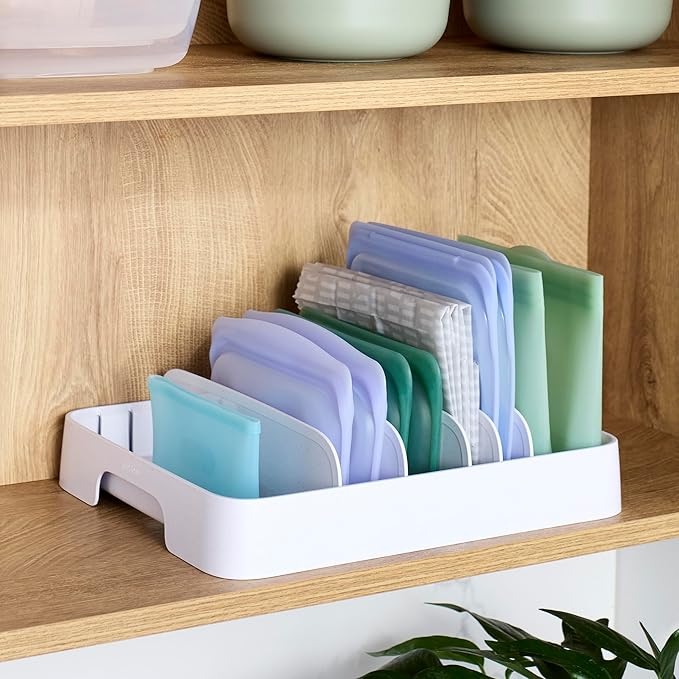 YouCopia StoraLid Adjustable Food Container Lid Organizer for Kitchen Cabinet Storage Large 24 Lids Premium Edition