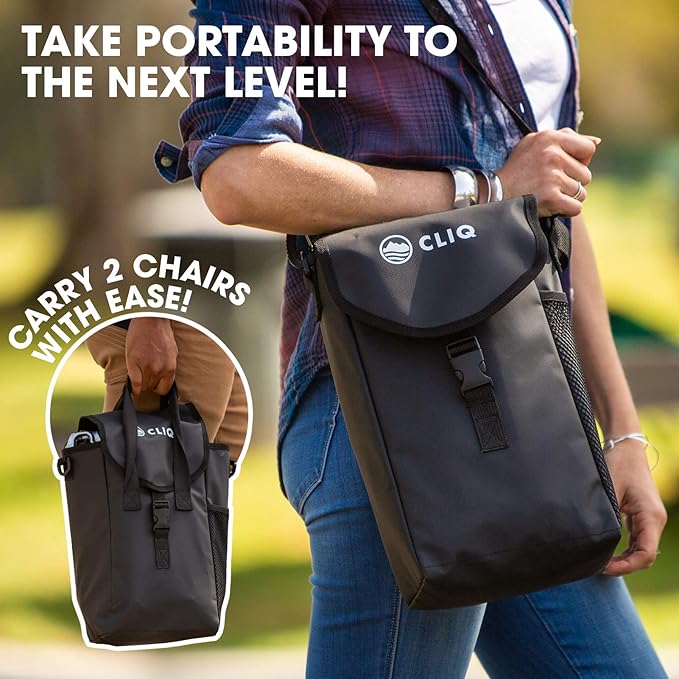 CLIQ Waterproof Chair Bag - Holds 2 4 and 6 Chairs for Camping and Outdoor Activities