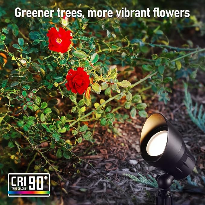 LEONLITE 8-Pack Low Voltage LED Landscape Spotlight 5W 12V Pathway Lights Outdoor CRI90 Aluminum Spot Lights for Garden ETL Listed IP65 Waterproof 3000K Warm White Oil Rubbed Bronze
