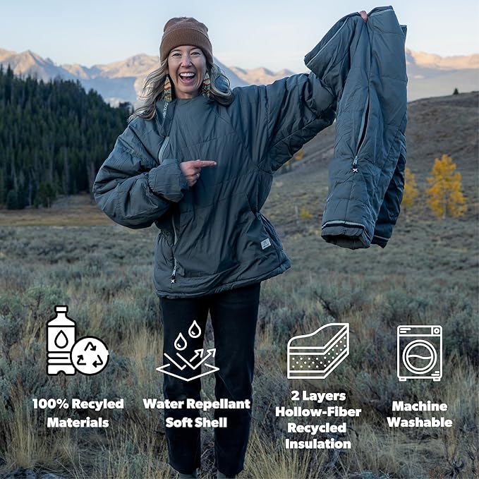 Selk'bag SWYTCH Lite Wearable Sleeping Bag &amp Jacket | 2-in-1 Lightweight Eco-Friendly 40°F for Camping &amp Travel