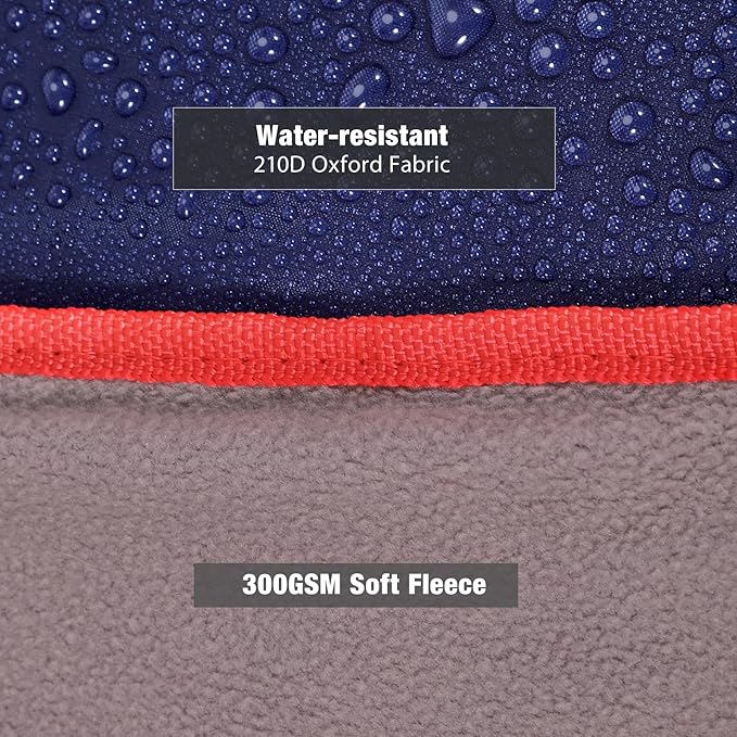 REDCAMP Large Waterproof Stadium Blanket for Cold Weather Soft Warm Fleece Camping Blanket Windproof for Outdoor Sports 71x59 Dark Blue/Grey