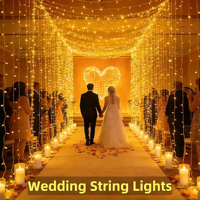 750 LED 240FT Christmas String Lights Outdoor with 12 Lighting Modes Green Wire Christmas Lights with Timer &amp Dimmable Waterproof Plug in Fairy Lights for Room Party Home Patio Xmas Warm White