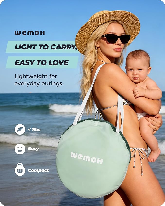 Baby Beach Tent 2026 Upgrade Pop Up UPF 50+ UV Protection Sun Shelter Canopy with Mosquito Net Portable Outdoor Shade Summer Essentials for Babies &amp Toddlers