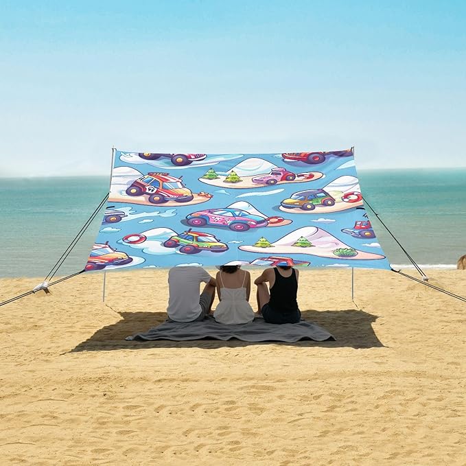 Vehicles and Highlands Camping Sun Shelter Beach Tent Portable Beach Sun Shade Outdoor Canopy for Camping Trips Fishing Picnic