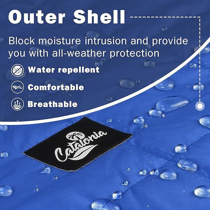 Catalonia Outdoor Windproof Wearable Stadium Blanket Oversized Waterproof Wearable Blanket Poncho