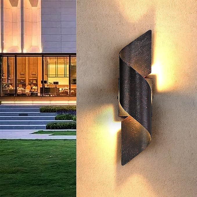 LED Up Down Wall Light Porch Light Exterior LED Wall Mounted Light Modern Outdoor Wall Sconce Light Fixture for Indoor and Outdoor