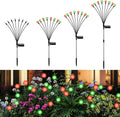 Solar Firefly Lights Outdoor Waterproof 8 Modes Red and Green Firefly Swaying Solar Garden Lights Stakes for Outside Christmas Holiday Yard Patio Plant Garden Decor 4 Pack(Red &amp Green)