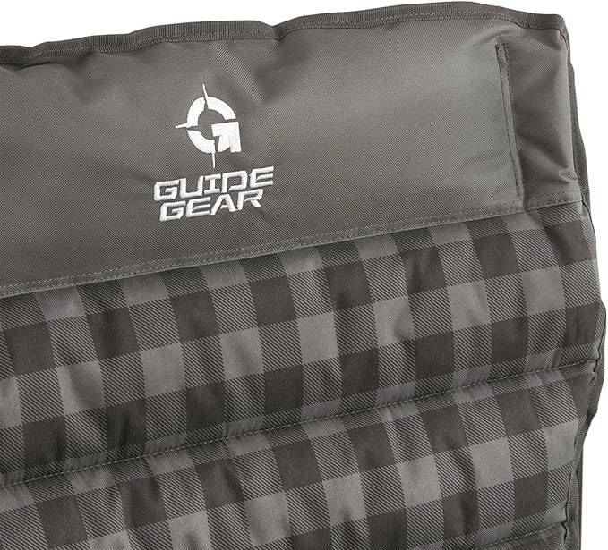 Guide Gear Oversized XL Comfort Padded Mammoth Camping Chair Includes Carry Bag Portable Folding Large Camp Lounge Chairs for Outdoor Adults Men and Women Heavy-Duty 500-Pound Capacity Gray