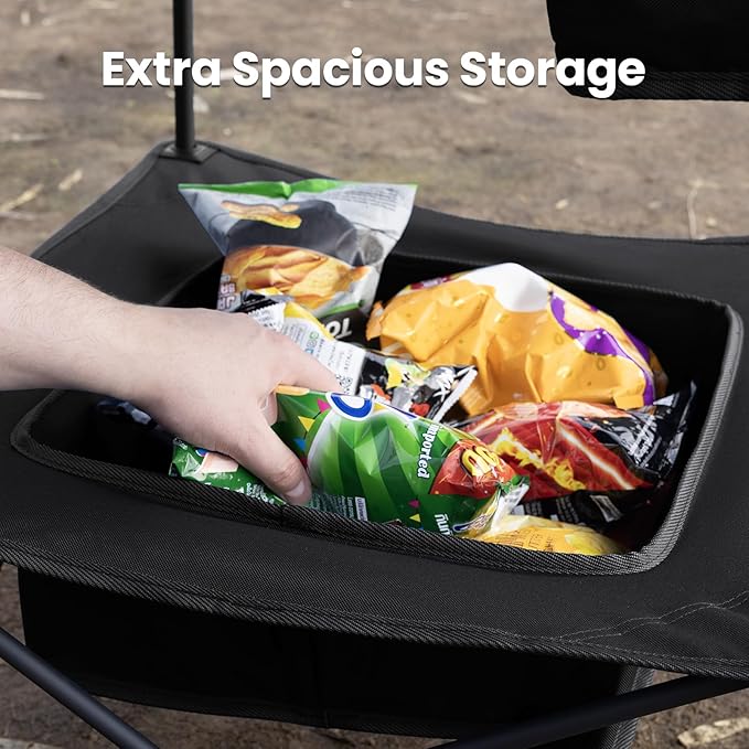 Folding Camping Table Portable Outdoor Picnic Table Rectangular Lightweight Camp Table with Storage Cup Holder and Carry Bag for Barbeque Beach Camping and Tailgate