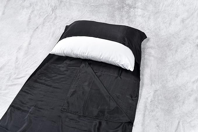 Single Pure Silk Sleeping Bag Liner for Camping Hiking Hostel Travel…