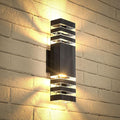 GEYANG Outdoor Wall Light Modern: Waterproof Up Down Lighting 14W 3000K - Aluminum Exterior Sconce - Front Porch Entryway Lamp - Patio House Fixture - House Lighting - 1 Pack