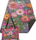 KLL Multi-flowers Waterproof Outdoor picnic mat XXL Picnic Camping Floor Mat for Grass Picnic Items cobija de picnic