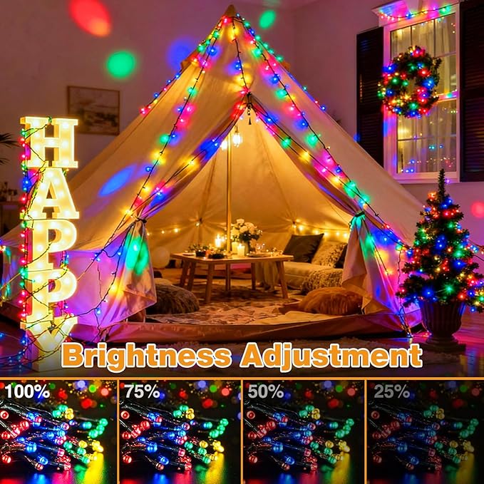btfarm Color Changing Christmas Lights Outdoor 115FT 300 LED Christmas Tree Lights Indoor with Remote Timer Twinkle String Light Waterproof for Xmas Wedding Party Decor Warm White &amp Multicolor