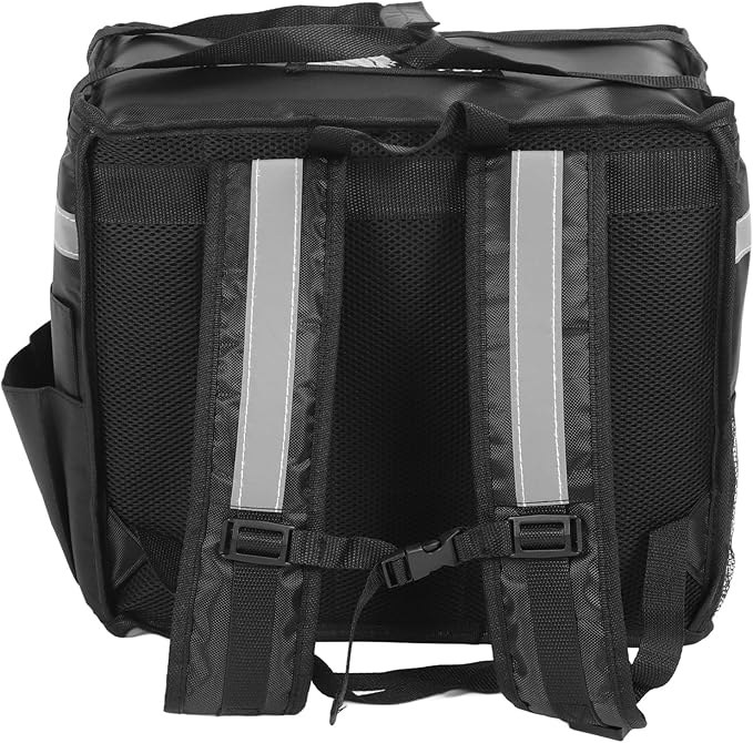 Food Delivery Backpack Expandable Insulated Hot Pizza Bag with Ergonomic Shoulder Straps for Delivery Bike Camping Beach Takeout Groceries Courier Parcels