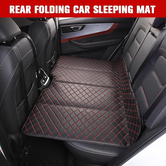 Non-Inflatable Truck Bed Mattress Portable Car Camping Mattress 50.7 * 31.2in Back Seat Extender for Car Double-Sided Folding Travel Bed for Sedan SUV Truck