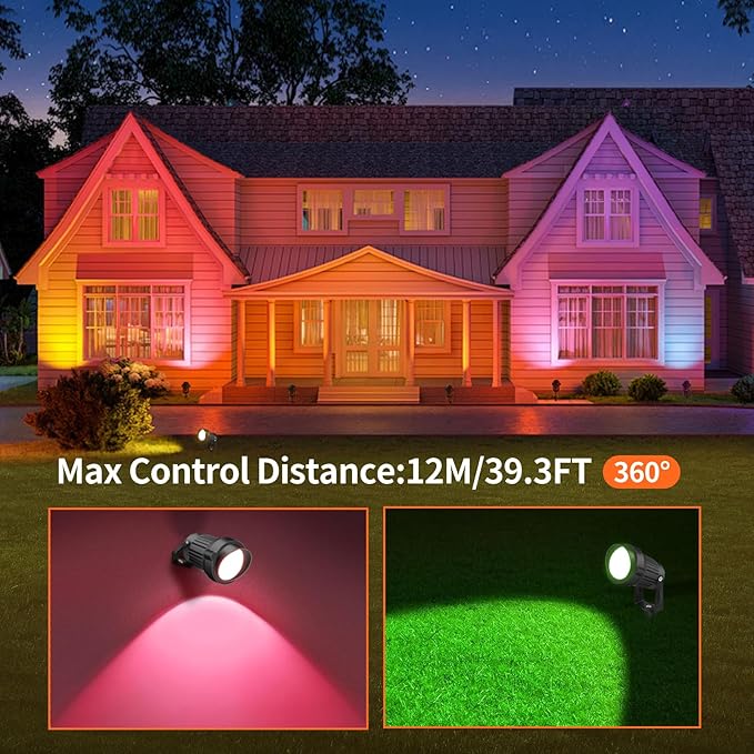 Low Voltage Landscape Lights Outdoor (12 Pack RGBW)