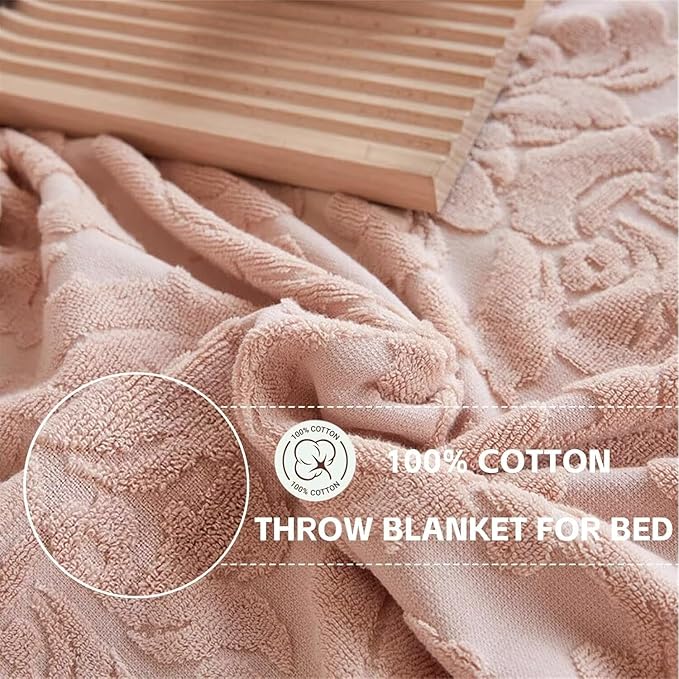 Towel Blanket Terry Cloth Blankets 60x80 - Couch Bed Cloth Fluffy Sofa Towel Duvet Blanket for Camping Picnic Beach Bedroom Birthday Gifts for Women Friends Tan Twin Size