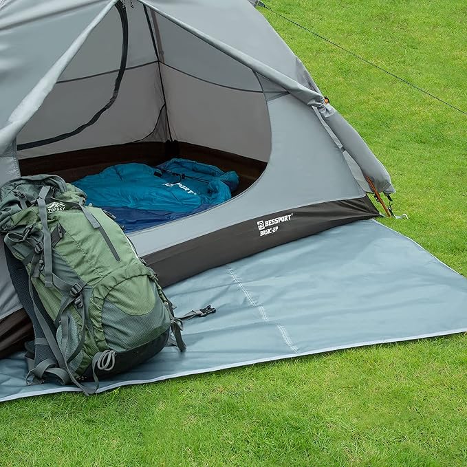 Bessport Tent Footprint for 1-2-3-4 Person Tent Waterproof Camping Tarp with Drawstring Carrying Bag for Picnic Hiking and Other Outdoor Activities